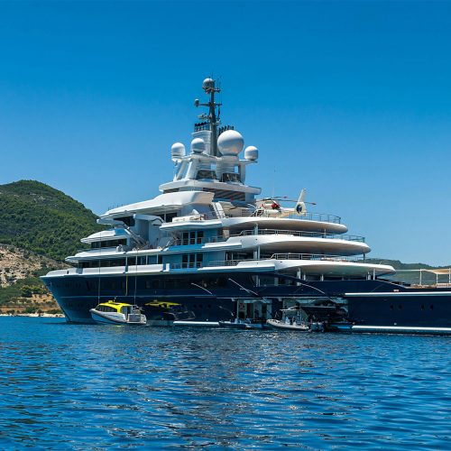 Blue hull megayacht 2